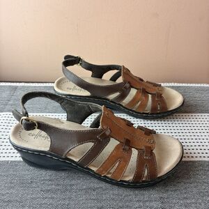 Clarks Collection Lexi Marigold Sandals Women's 6 M Brown Multi Leather